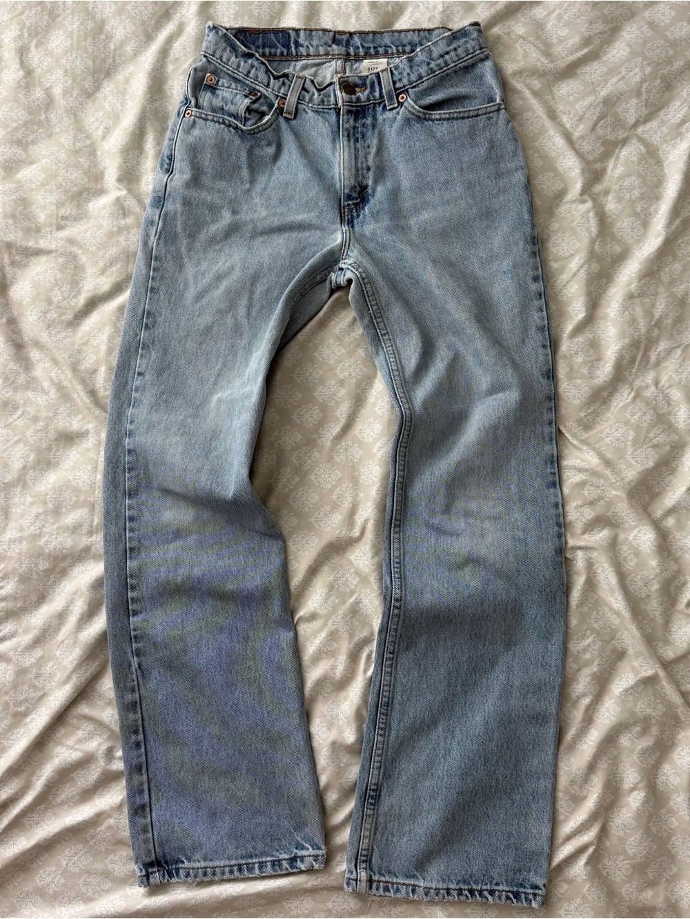 Vtg Levi's 517 90s USA Women's Light Wash Low Rise Bootcut Casual Jeans 28x31